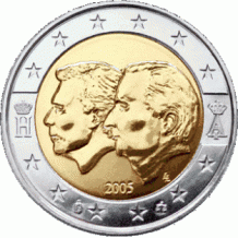 2 EURO 2005 België - Luxemburg UNC België